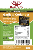 BigHorn Biltong Garlic Plus Coriander 35g