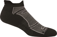 Darn Tough Mens Running Sock Tab No Show Light Cushion Black