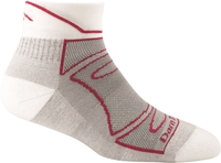 Darn Tough Womens Running 1/4 Sock Light Cushion White