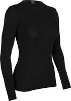 Icebreaker Womens Everyday Long Sleeve Crewe Black