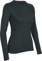 Icebreaker Womens Tech Top Long Sleeve Crewe Black