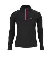 Lowe Alpine Womens Dryflo 150 Zip Longsleeve Tee Black