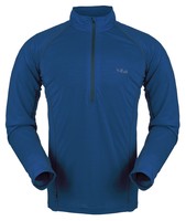 Rab Mens MeCo 165 Long Sleeve Zip Tee Ink