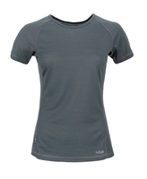 Rab Womens MeCo 140 Tee Smoke