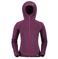 Rab Womens Power Stretch Hoodie Aubergine
