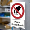 Aluminium Prohibition Sign Please Do Not Touch (200x300mm)