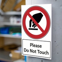 Aluminium Prohibition Sign Please Do Not Touch (200x300mm)