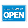 Aluminium Sign We Are Open (300x200mm)