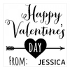 Arrow Through the Heart Square Monogram Stamp,  Customise and order stamps online