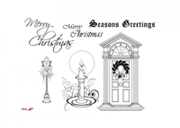 Art Stamps Christmas image and sentiments Clear Stamp
