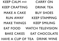 Art Stamps Keep Calm and Clear Stamp