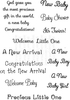 Art Stamps SD New Baby Messages Clear Stamp