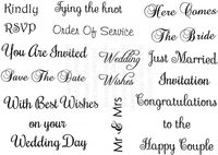 Art Stamps SD Wedding Messages Clear Stamp