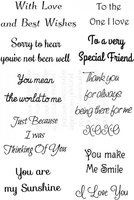 Art Stamps SD XOXO Messages Clear Stamp