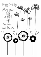 Art Stamps Sunshine & Flowers Clear Stamp