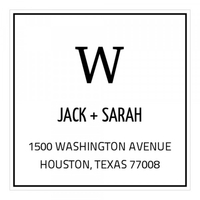 Basic Large Initial Square Monogram Stamp,  Customise and order stamps online