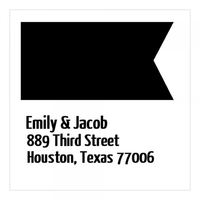 Black Flag Square Monogram Stamp,  Customise and order stamps online