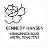 Blooming Flower Square Monogram Stamp,  Customise and order stamps online