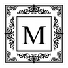 Bold Ornate Initial Square Monogram Stamp,  Customise and order stamps online