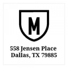 Bold Shield Square Monogram Stamp,  Customise and order stamps online