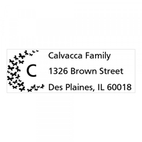Butterfly Flock Monogram Stamp,  Customise and order stamps online