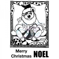 Cathie Shuttleworth Designs Christmas Teddy Clear Stamp A6