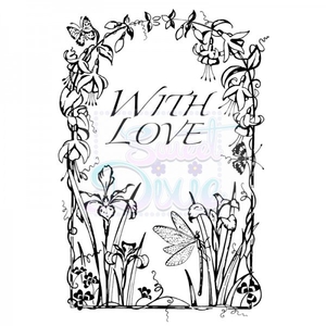 Cathie Shuttlworth Designs Dragonfly With Love Clear Stamp A6