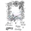 Cathie Shuttlworth Designs Floral Border Clear Stamp A6