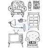 Cathie Shuttlworth Designs Sitting Room Clear Stamp A6