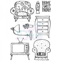 Cathie Shuttlworth Designs Sitting Room Clear Stamp A6