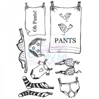Cathie Shuttlworth Designs Washing Line Clear Stamp A6