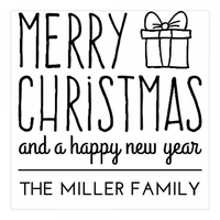 Christmas Gift Square Monogram Stamp,  Customise and order stamps online