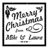 Christmas Holly Square Monogram Stamp,  Customise and order stamps online