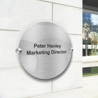 Circular Stand off Door Sign 150mm Dia