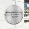 Circular Stand off Door Sign 200mm Dia