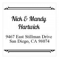 Clean and Simple Square Monogram Stamp,  Customise and order stamps online