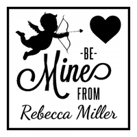 Cupid Be Mine Square Monogram Stamp,  Customise and order stamps online