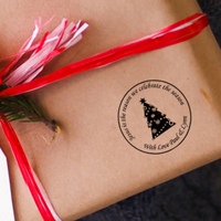 Custom Eco Gift Tag Stamp - Christmas Tree,  Customise and order stamps online