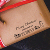 Custom Eco Gift Tag Stamp - Merry Christmas Gift Design 68x23mm,  Customise and order stamps online