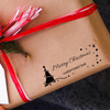 Custom Eco Gift Tag Stamp - Merry Christmas Tree Design 68x23mm,  Customise and order stamps online