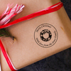 Custom Eco Gift Tag Stamp - With Love Wreath,  Customise and order stamps online