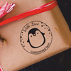 Custom Eco Gift Tag Stamp With Love Penguin,  Customise and order stamps online
