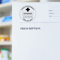Custom Pharmacy Date Stamp (39mm Dia) 6 Lines,  Customise and order stamps online