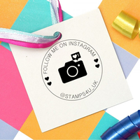 Custom Social Media Stamp Follow Me Business Stamp Instagram Stamp,  Customise and order stamps online