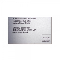 Custom wall plaque 265 x 190 mm stainless steel