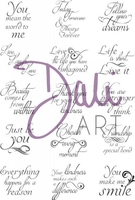 DaliArt DaliART Clear Stamp 1 inch CircleSquare Sentiments