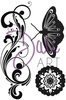 DaliArt DaliART Clear Stamp Flourish Butterfly Flower