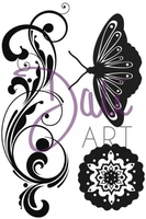 DaliArt DaliART Clear Stamp Flourish Butterfly Flower