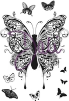 DaliArt DaliART Clear Stamp Henna Butterflies