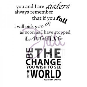 DaliArt DaliART Clear Stamp Sisters & Be The Change A6